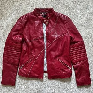 Y2K Baby Phat Red Leather Jacket
